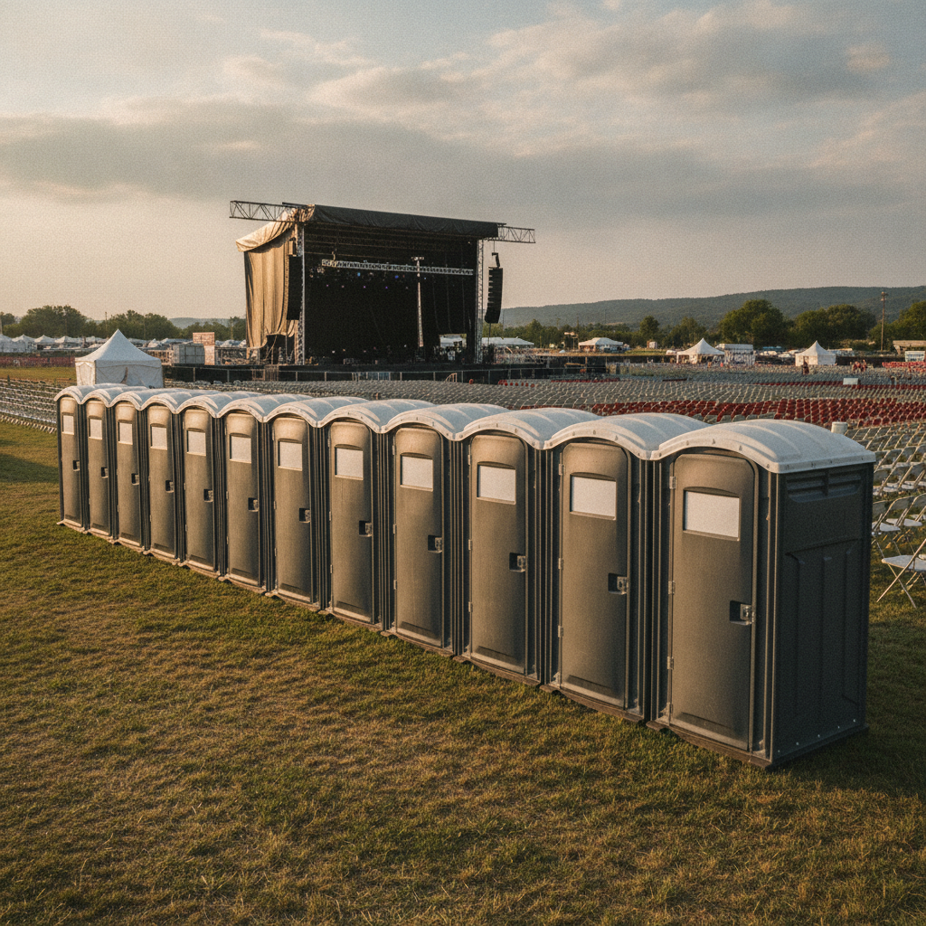 Concert Portable Toilet Rental - no people and no text