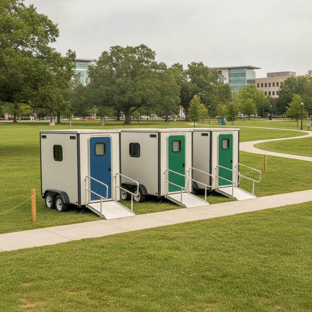 Municipal Event Restroom Rental - no people and no text